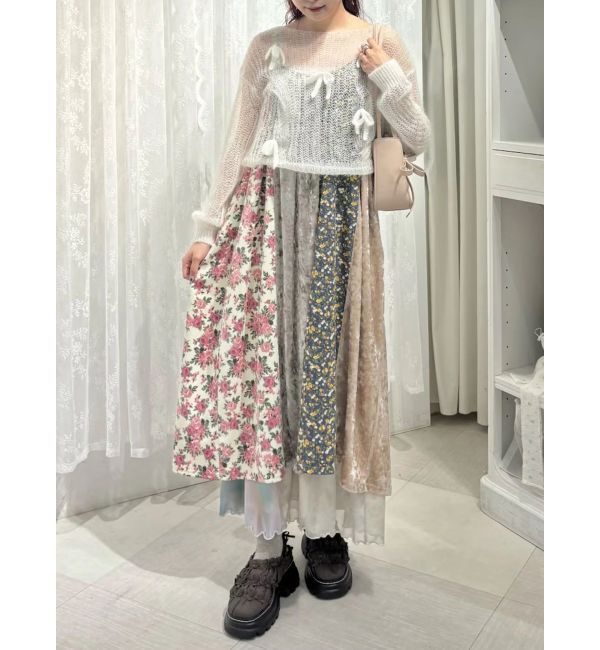 merry jenny「透かし編みリボンニット」|ニット・セーター|