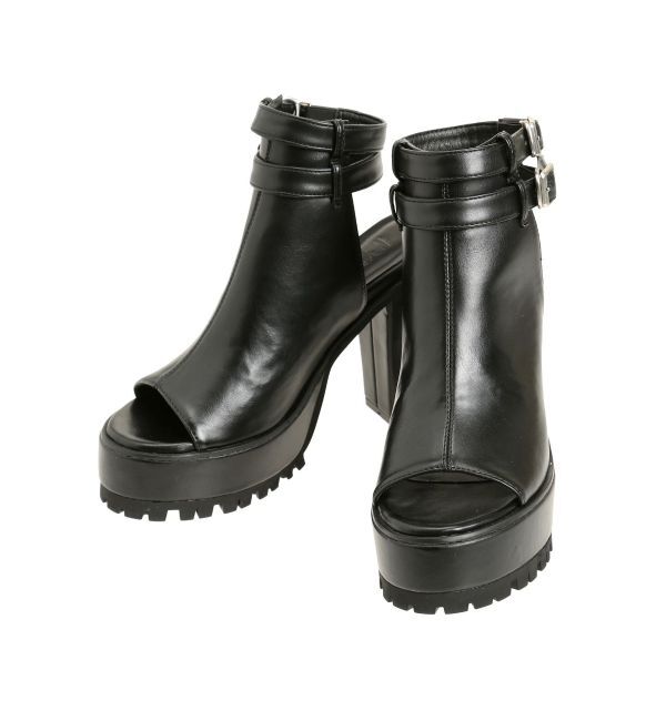 GYDA「Wストラップタンクソールショートブーツ」|ショートブーツ|