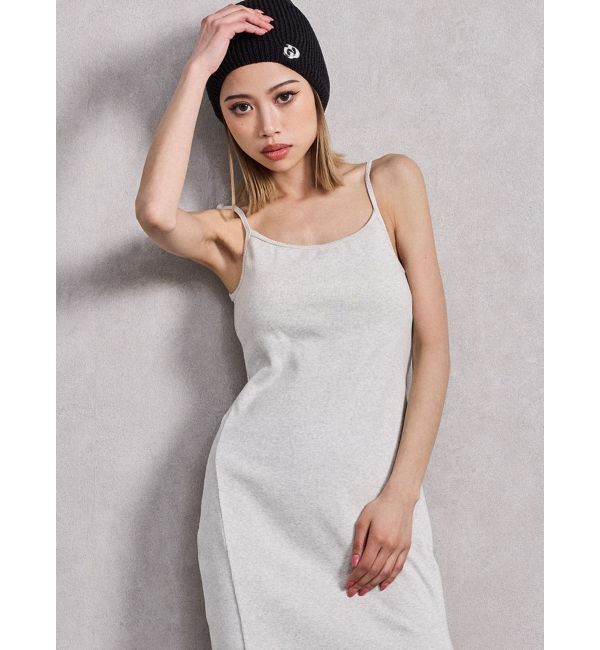 GYDA「SIDE スリットテレコキャミロングワンピース」|ワンピース|