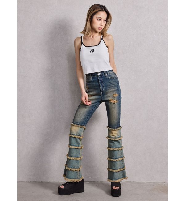 GYDA「GD バイカラーキャミソール」|キャミソール|