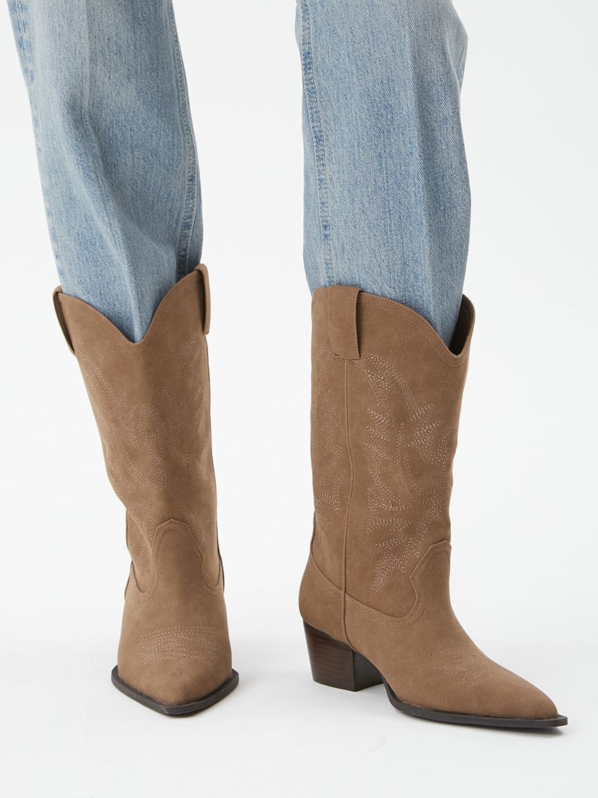 Mila Owen「ウエスタンショートブーツ」|ショートブーツ|BEG