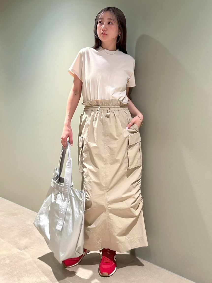 emmi atelier「【ONLINE限定カラーあり】カットドッキングワンピース/撥水」|ワンピース|BEG