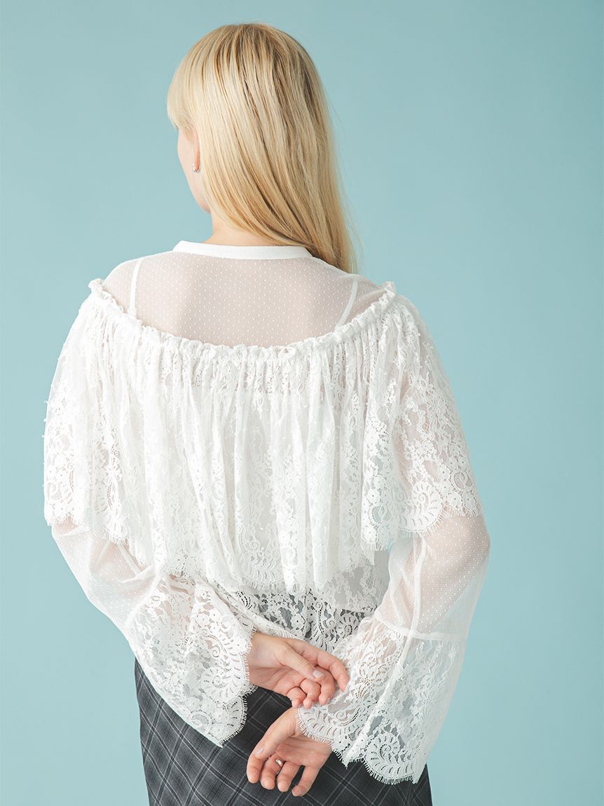 FURFUR「スカラップレースブラウス」|シャツ・ブラウス|