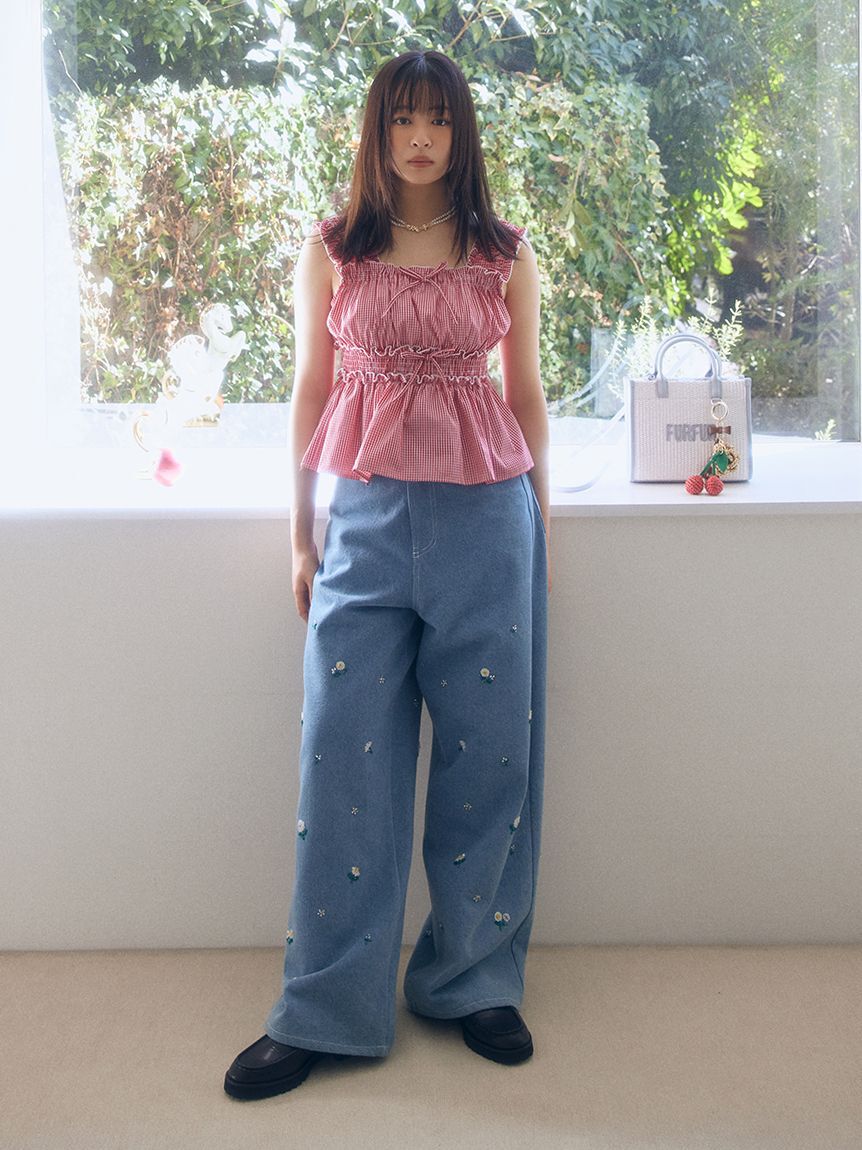 FURFUR「フラワーモチーフパールネックレス」|ネックレス|