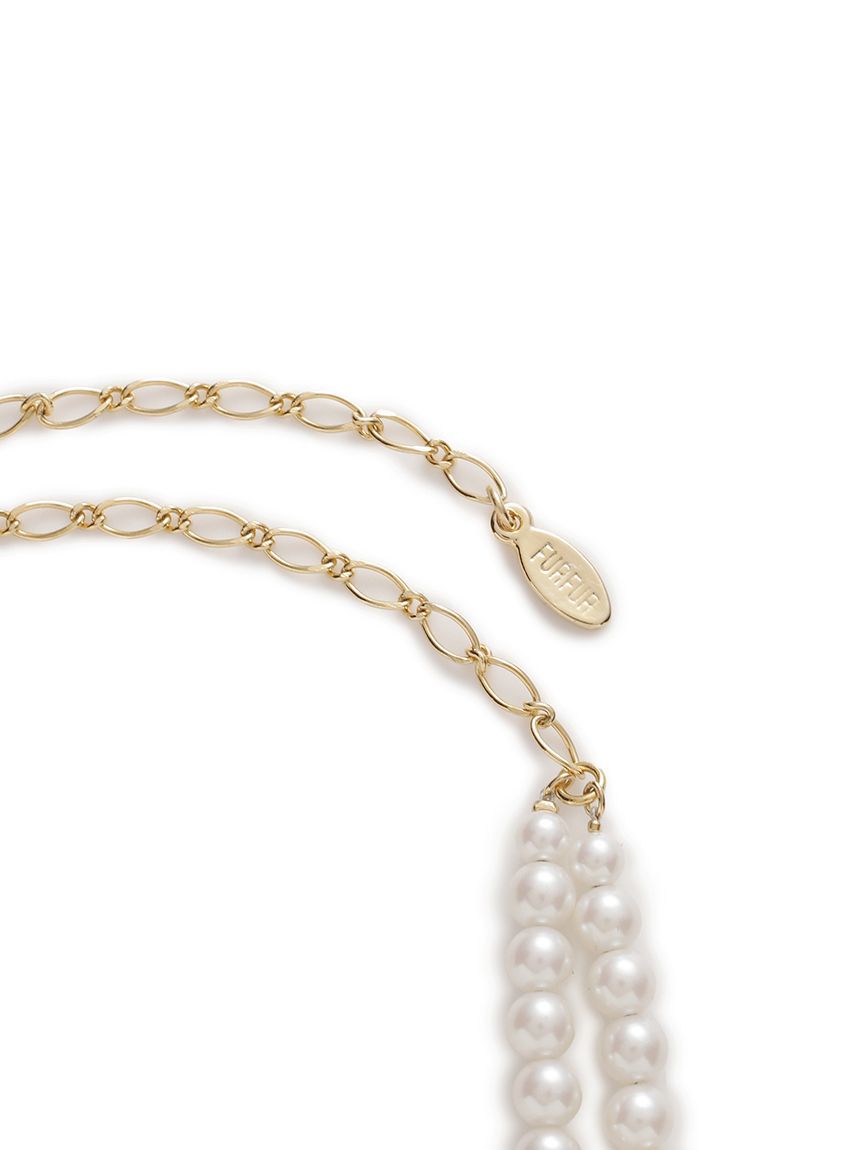 FURFUR「フラワーモチーフパールネックレス」|ネックレス|