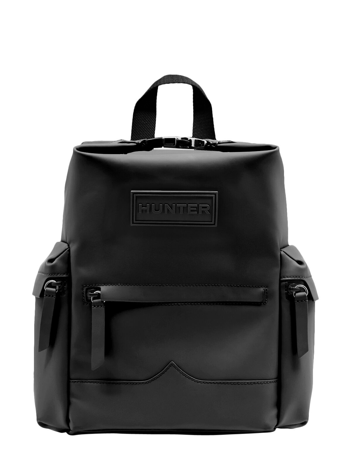 HUNTER「オリジナルトップクリップバックパック ラバライズドレザー ミディアム」|リュック|BLK