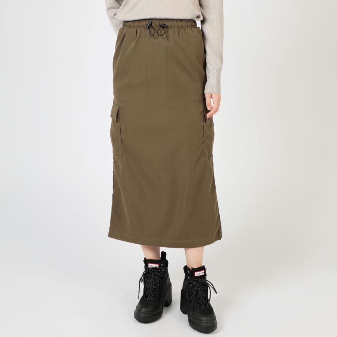 HUNTER「レディース エクスプローラー アンクル レースアップ ヒールブーツ」|ショートブーツ|