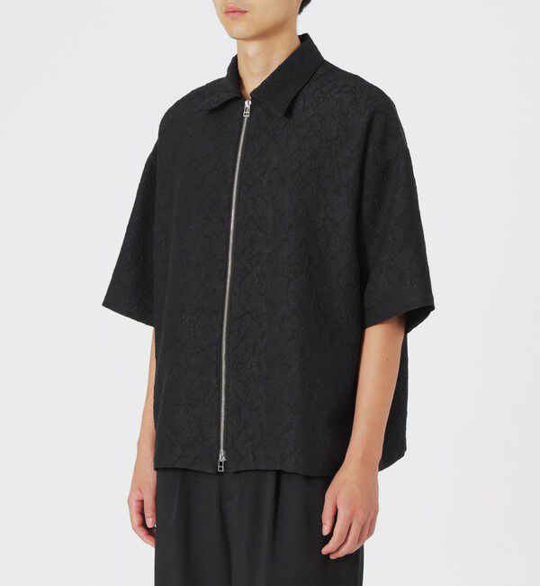  「フクレジャカードジップショートスリーブ」|シャツ・ブラウス|