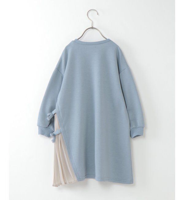 ikka kids「【キッズ】シフォンプリーツ切り替え裏毛ワンピース（100~160cm）」|スカート|