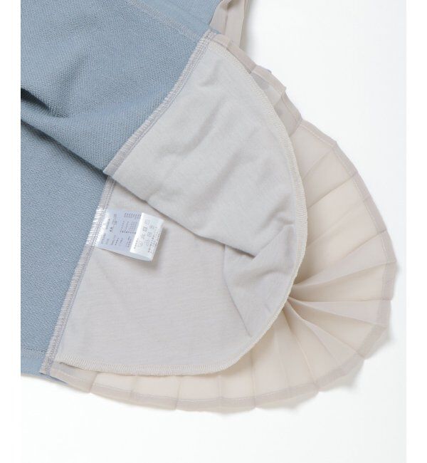 ikka kids「【キッズ】シフォンプリーツ切り替え裏毛ワンピース（100~160cm）」|スカート|