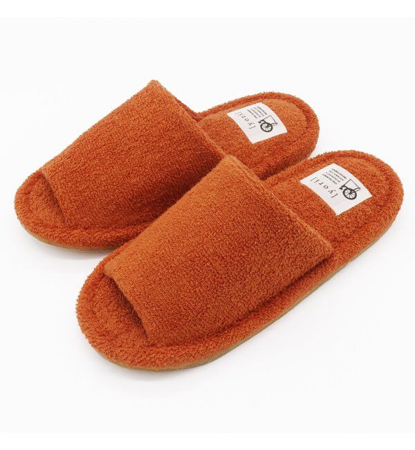 TOKYO DESIGN CHANNEL「yori パイル外縫いスリッパ M」|ルームシューズ|オレンジ