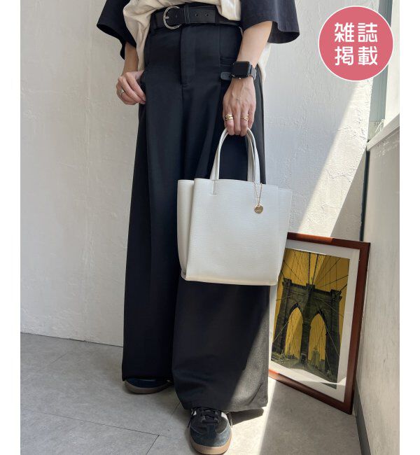 ikka「【雑誌InRed11月号掲載】GOKU楽PU三層ミニトートバッグ【軽量】」|その他|ライトグレー