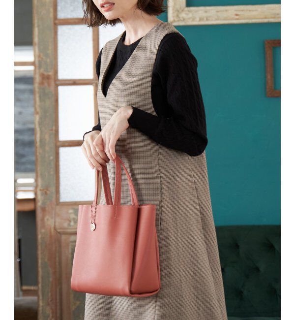 ikka「【雑誌InRed11月号掲載】GOKU楽PU三層ミニトートバッグ【軽量】」|その他|