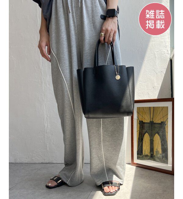 ikka「【雑誌InRed11月号掲載】GOKU楽PU三層ミニトートバッグ【軽量】」|その他|ブラック