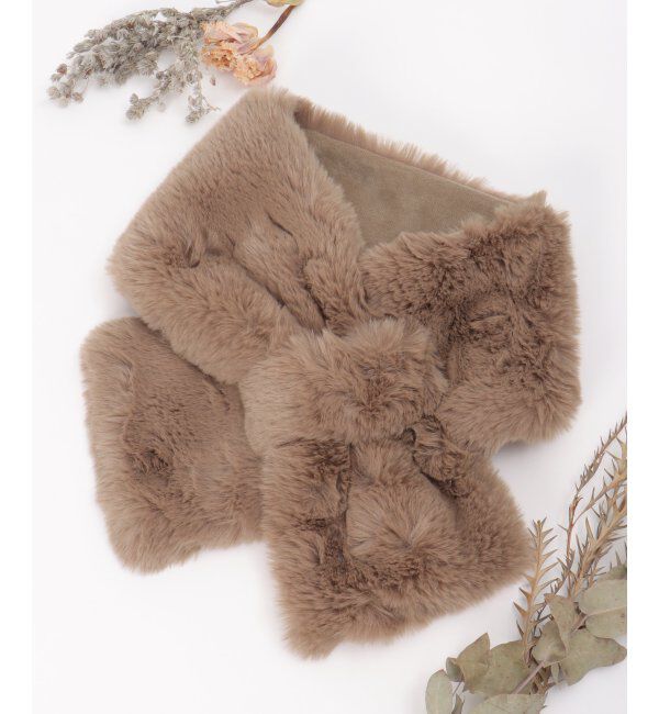 ikka「エコファー差し込みマフラー」|マフラー|ブラウン