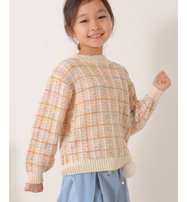 ikka kids「ジャガードレインボーニットプルオーバー（120~160cm）」|その他|オフホワイト