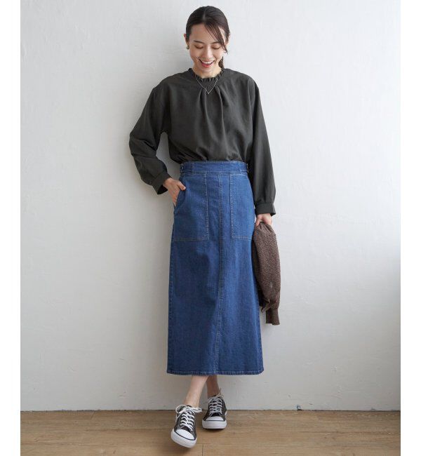 ikka「ストレッチIラインスカート」|スカート|