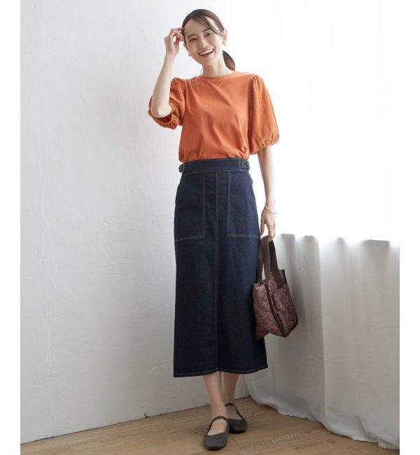 ikka「ストレッチIラインスカート」|スカート|