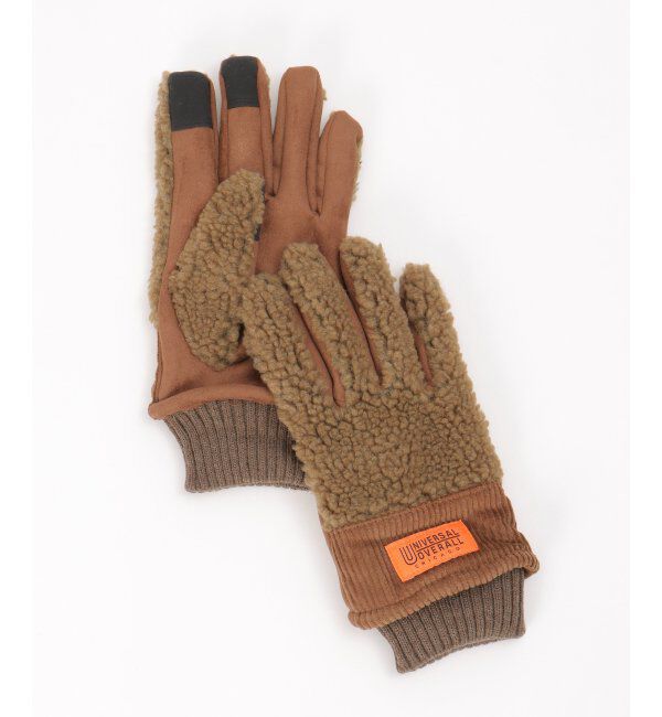 ikka「UNIVERSAL OVERALL ユニバーサルオーバーオール コーデュロイボアグローブ」|手袋|ブラウン