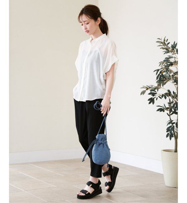 ikka「細編み巾着ショルダーバッグ」|その他|