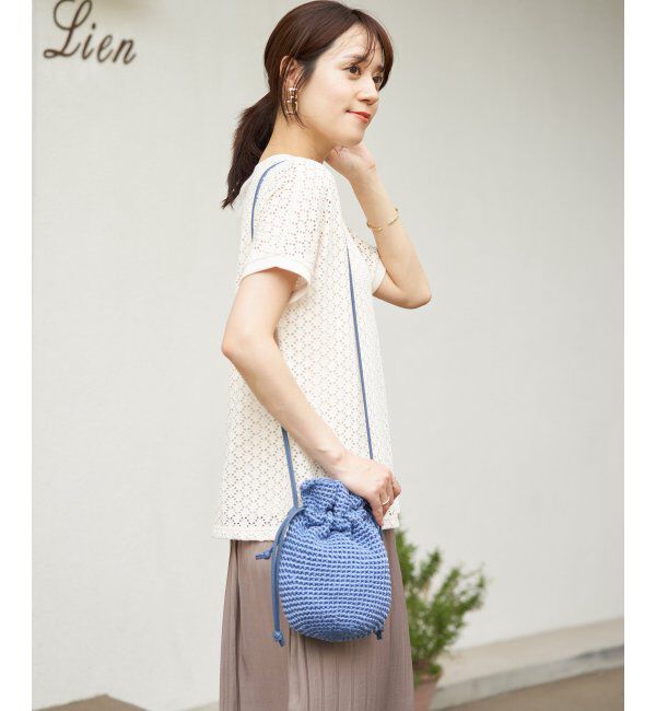 ikka「細編み巾着ショルダーバッグ」|その他|