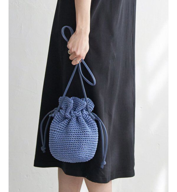 ikka「細編み巾着ショルダーバッグ」|その他|