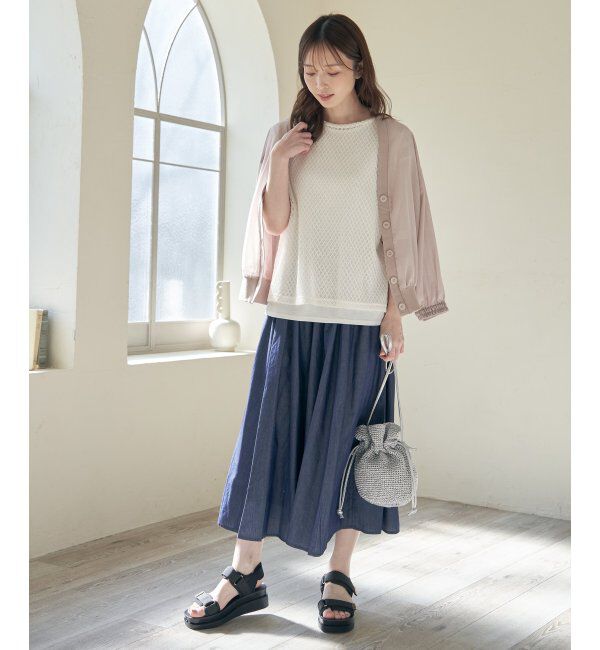 ikka「細編み巾着ショルダーバッグ」|その他|