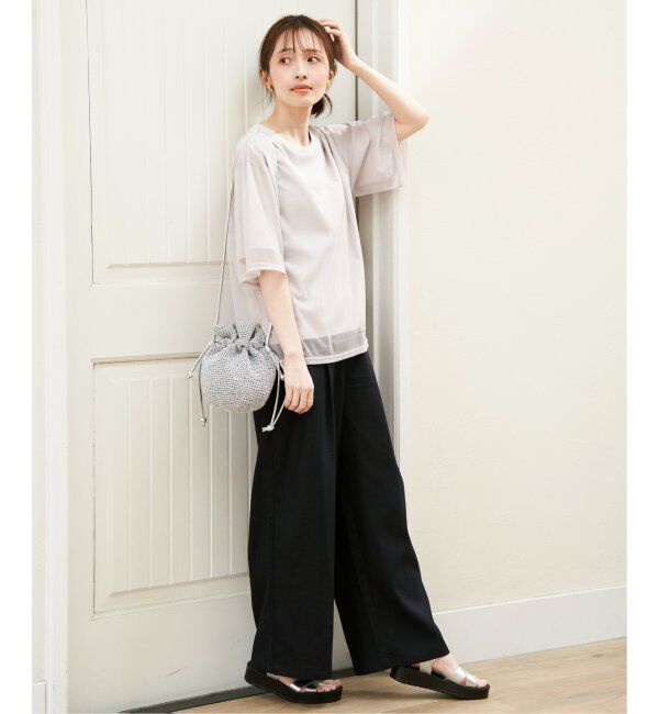 ikka「細編み巾着ショルダーバッグ」|その他|