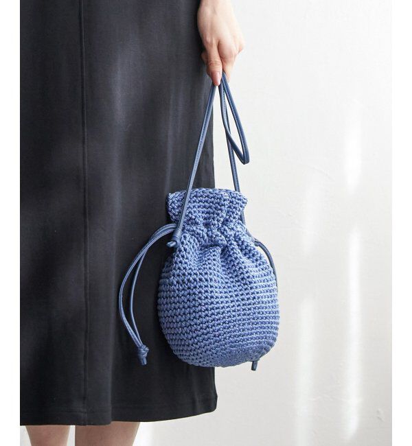 ikka「細編み巾着ショルダーバッグ」|その他|