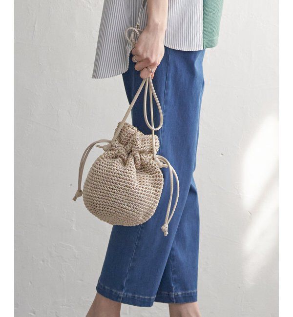 ikka「細編み巾着ショルダーバッグ」|その他|