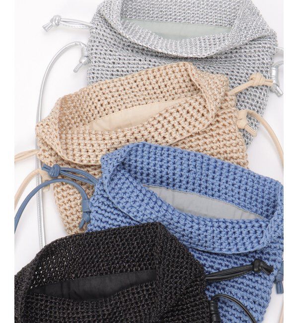 ikka「細編み巾着ショルダーバッグ」|その他|