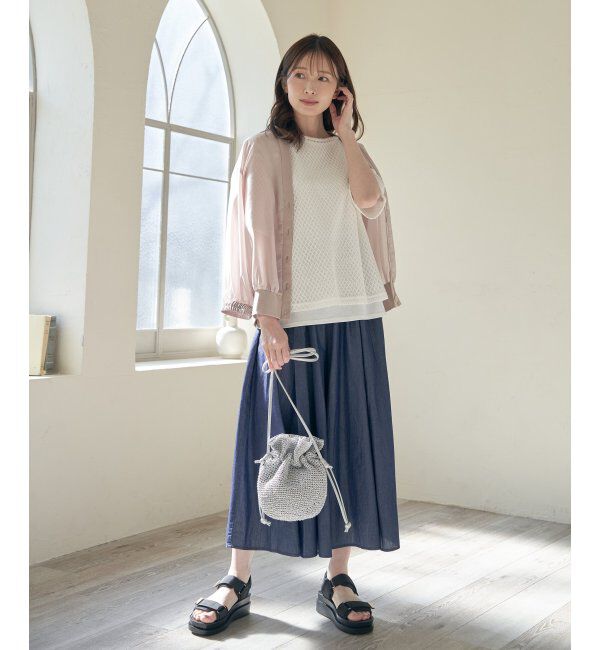 ikka「細編み巾着ショルダーバッグ」|その他|