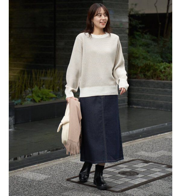 ikka「幾何ジャガードニットプルオーバー」|プルオーバー|