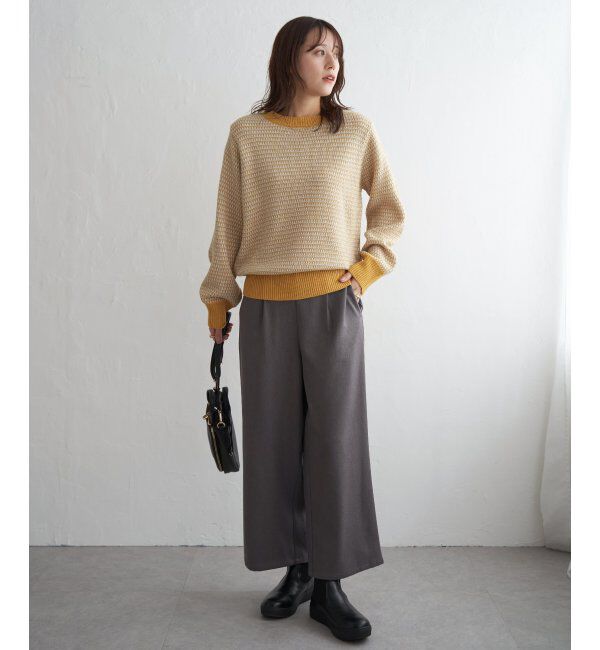 ikka「幾何ジャガードニットプルオーバー」|プルオーバー|