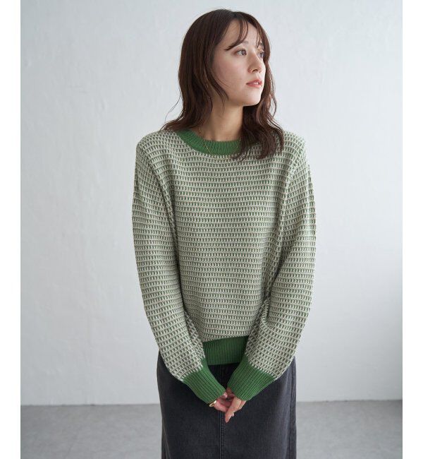 ikka「幾何ジャガードニットプルオーバー」|プルオーバー|