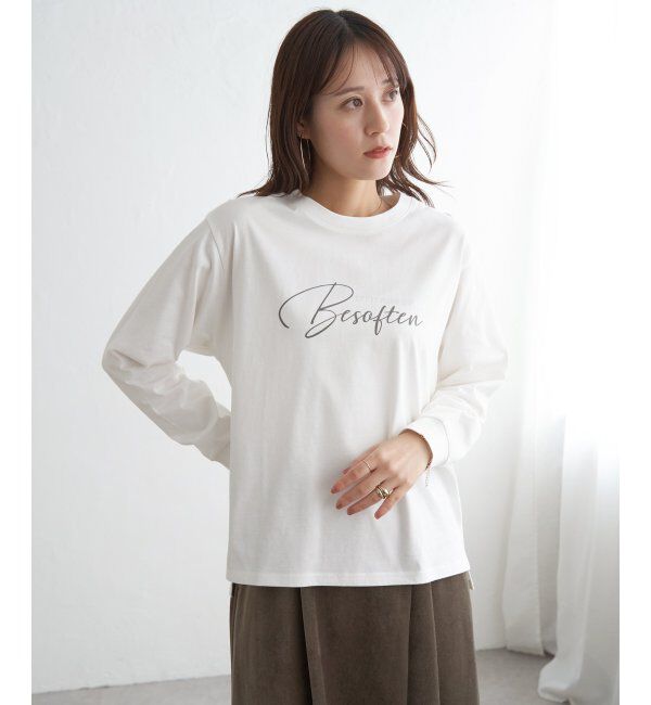 ikka「ロゴフォトプリントスウェットTシャツ」|Tシャツ・カットソー|