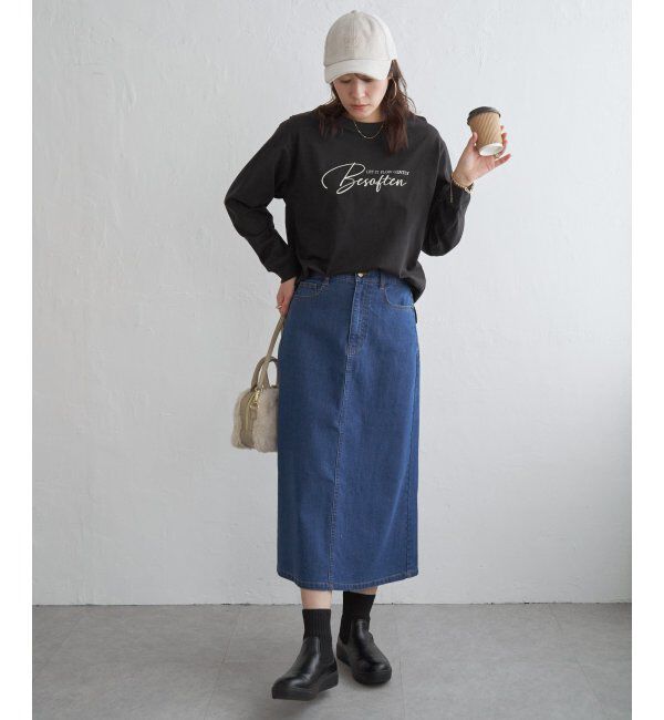 ikka「ロゴフォトプリントスウェットTシャツ」|Tシャツ・カットソー|