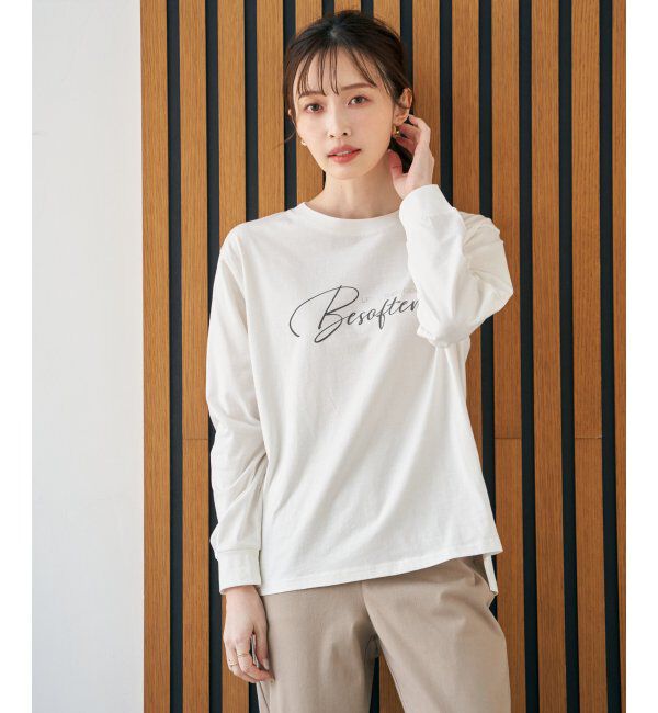 ikka「ロゴフォトプリントスウェットTシャツ」|Tシャツ・カットソー|