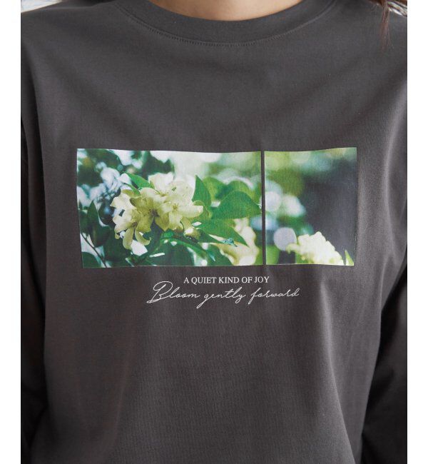 ikka「ロゴフォトプリントスウェットTシャツ」|Tシャツ・カットソー|