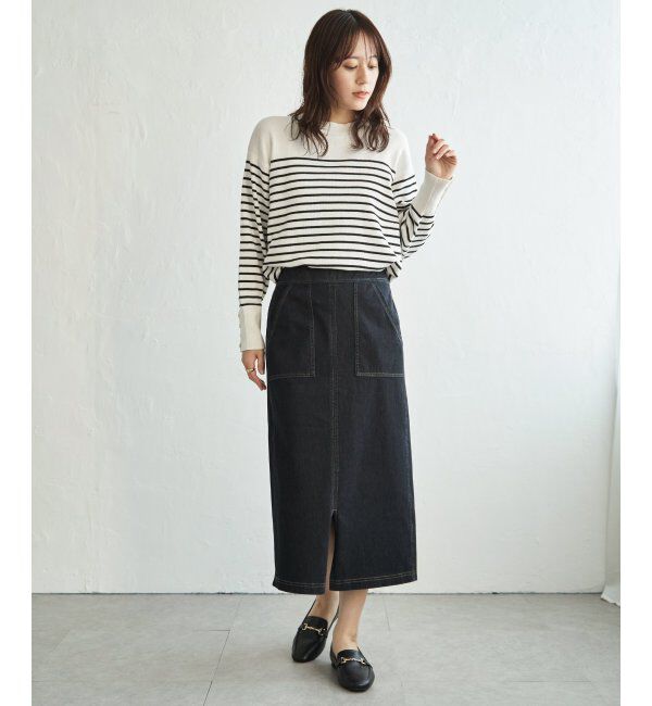 ikka「コットンMIXニットプルオーバー」|プルオーバー|