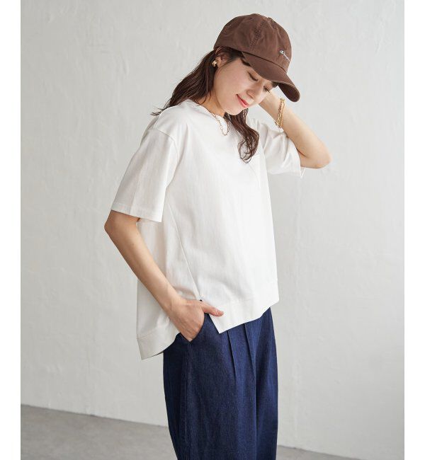 ikka「冷感コットン半袖ポケットTシャツ」|Tシャツ・カットソー|