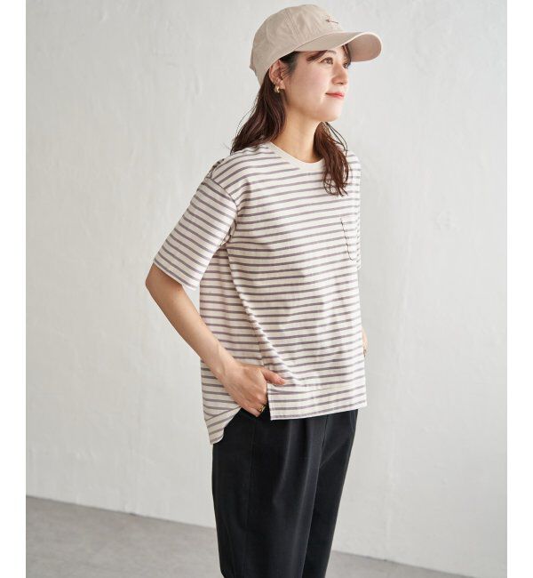 ikka「冷感コットン半袖ポケットTシャツ」|Tシャツ・カットソー|