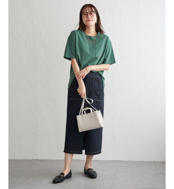 ikka「冷感コットン半袖ポケットTシャツ」|Tシャツ・カットソー|