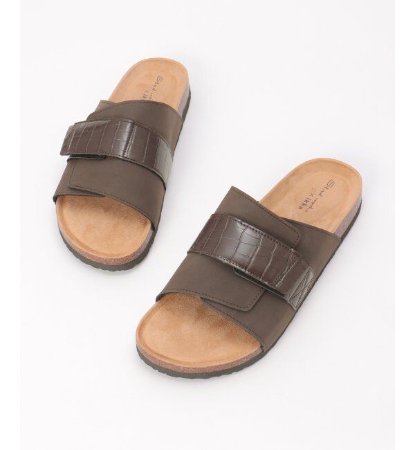 ikka「クロコワンベルトサンダル」|その他|ダークブラウン