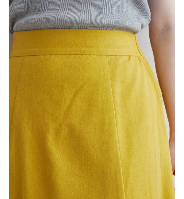 Lbc with Life「リネン混配色ステッチスカート」|スカート|