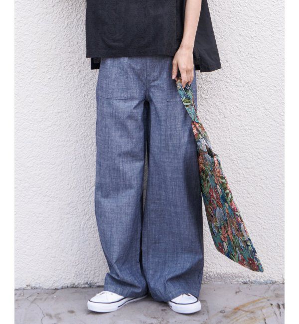 Lbc with Life「コットンシャンブレーベーカーパンツ」|その他|ネイビー