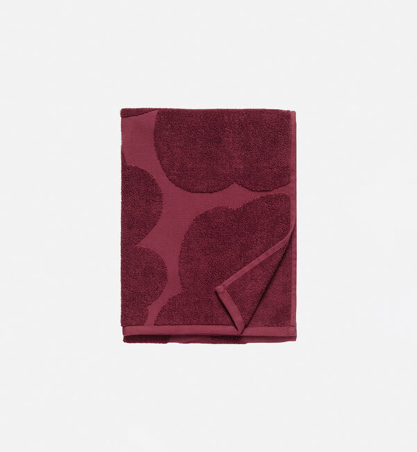 Marimekko「Unikko Solid ハンドタオル 50&times;70cm」|タオル|バーガンディ