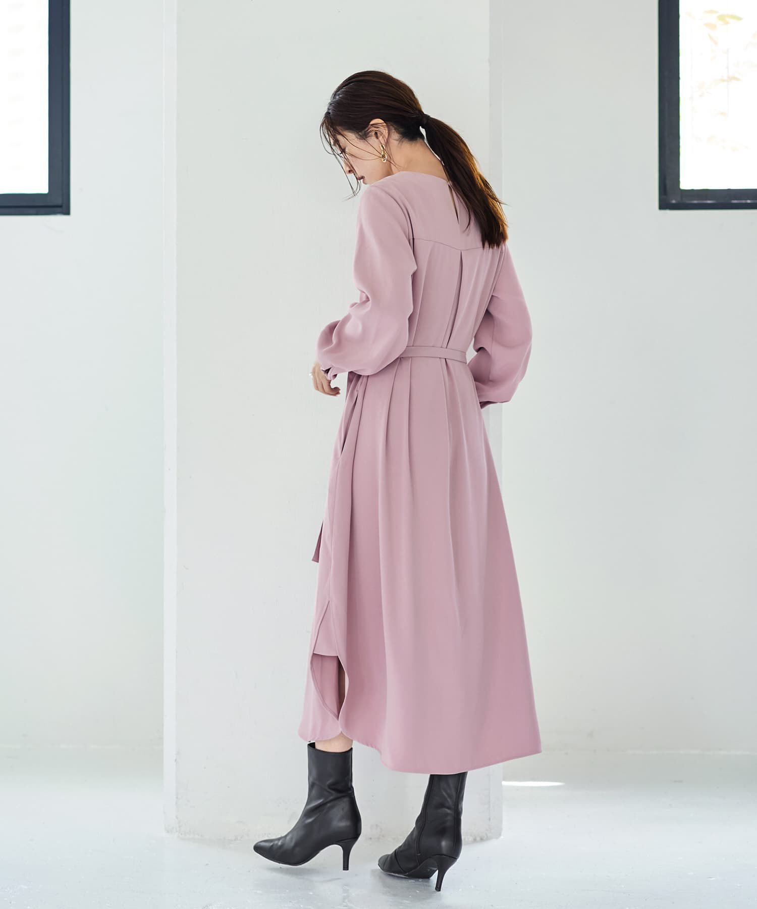 STYLE DELI「ベルト付きラウンドスリットワンピース」|ワンピース|