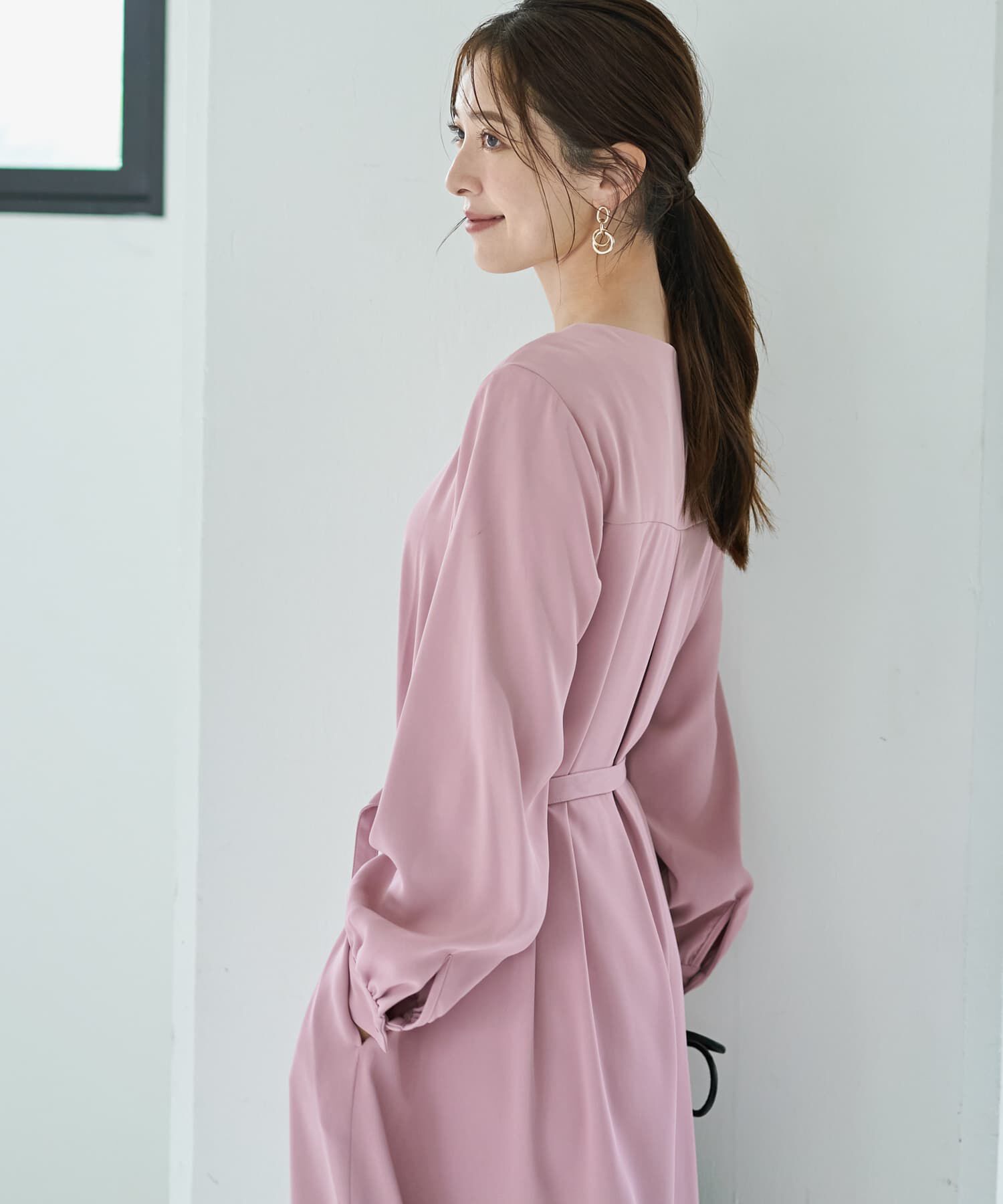 STYLE DELI「ベルト付きラウンドスリットワンピース」|ワンピース|