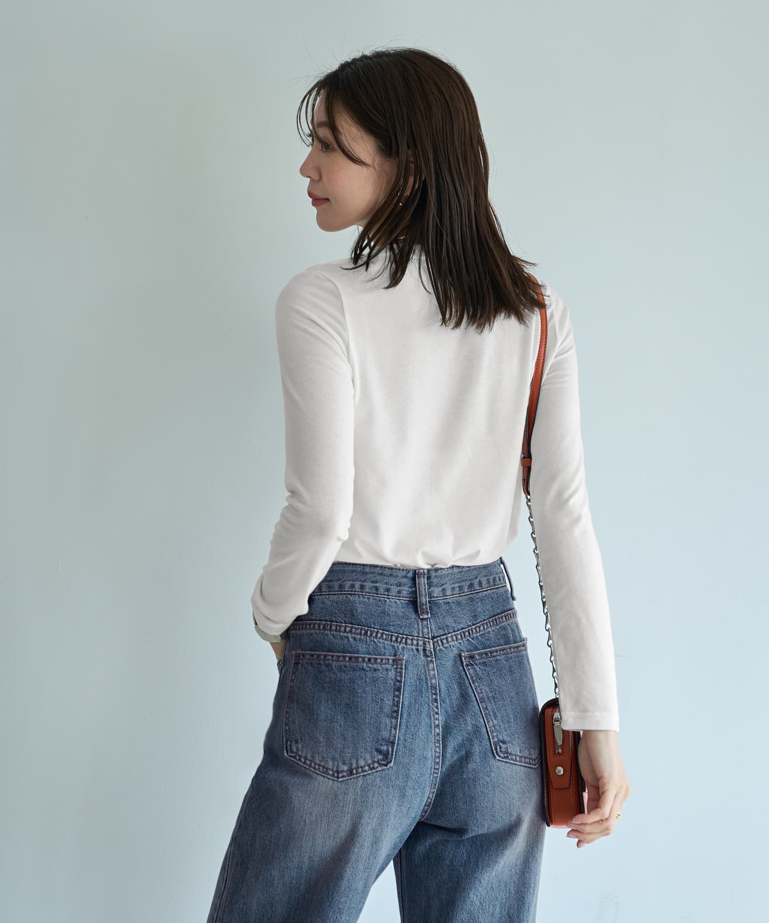 STYLE DELI「薄手で柔らかい片側肩あきカットソートップス」|Tシャツ・カットソー|